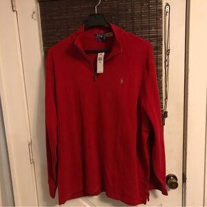 NWT POLO RALPH LAUREN Men's Classic Estate-Rib Quarter-Zip Pullover Sweater